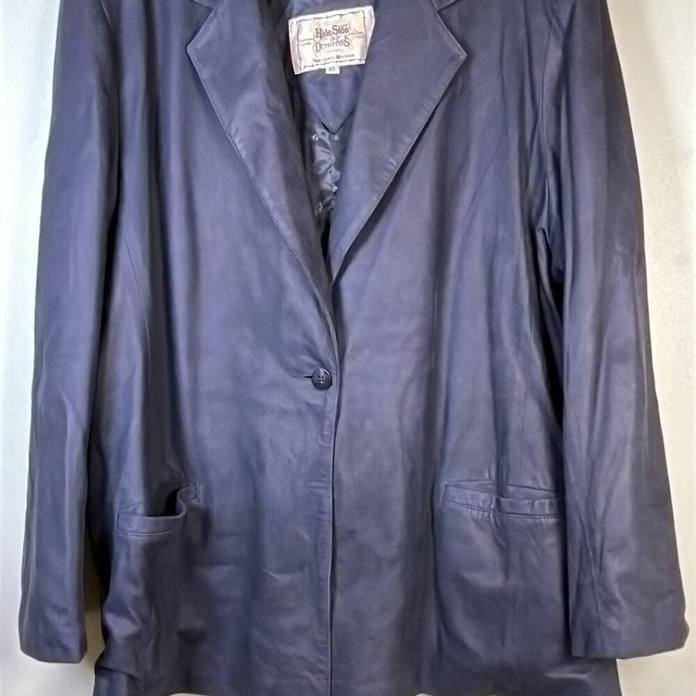 Hide Side Outfitters VTG Leather Blazer‎ Womens XL Hipster Western Yellowstone